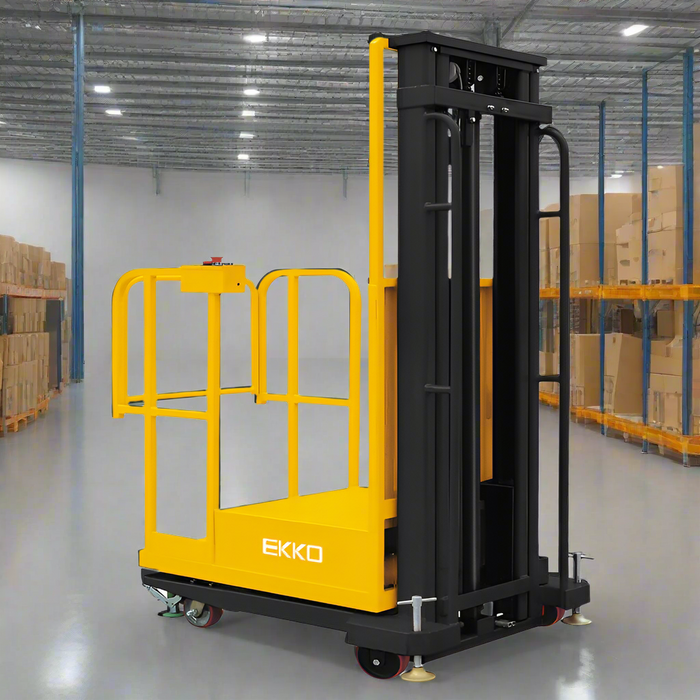EKKO EOPS20-177 | Semi-Electric Order Picker | 440 lbs Capacity | 177" Lift Height