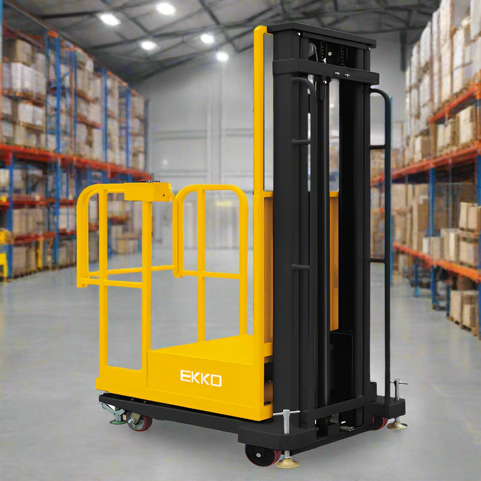 EKKO EOPS20-130 | Semi-Electric Order Picker | 440 lbs Capacity | 130" Lift Height