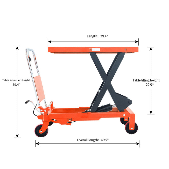 Tory Carrier T-2005 | Scissor Lift Table | 1760 lbs Capacity | 39.4" Lift Height