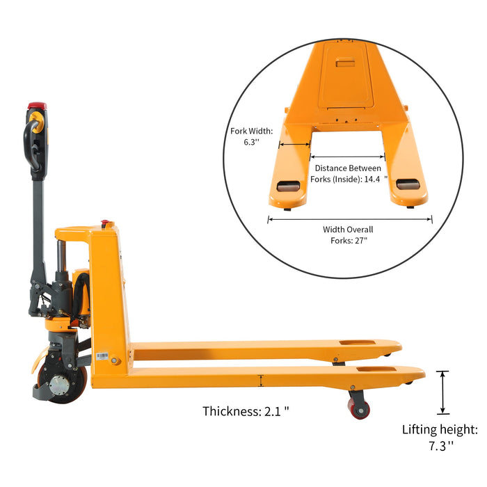 Tory Carrier T-1034 | Electric Pallet Jack | 3300 lbs Capacity | 48"Lx27"W Forks