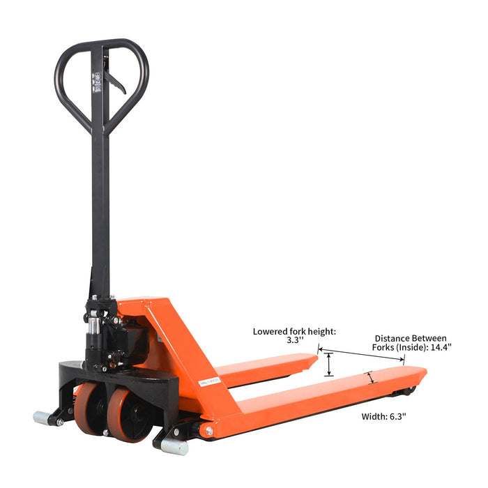 Tory Carrier T-1015 | Manual Lifting Pallet Jack | 2200 lbs Capacity | 31.5" Lift Height | 45"Lx27"W Forks