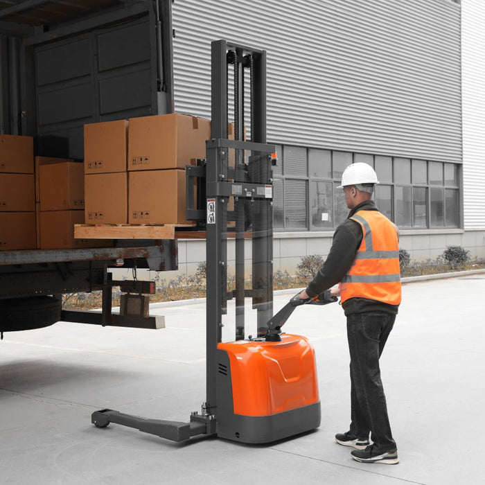 Tory Carrier T-3050/47/49 | Electric Walkie Stacker | 3300 lbs Capacity | 98/130" Lift Height