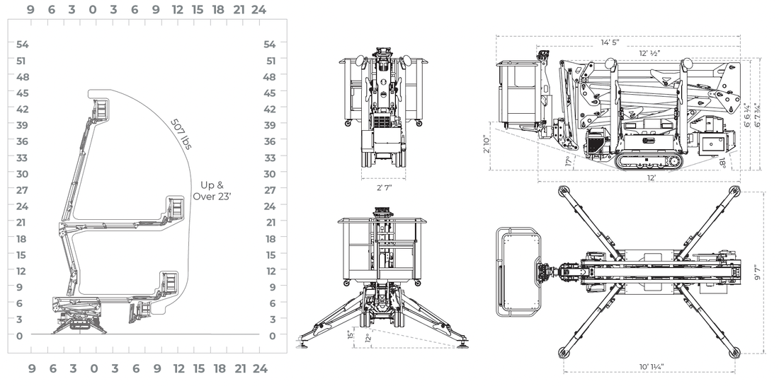 IMER 1128759 IM R 15 DA | Electric Tracked Spider Lift | 49 ft Working Height