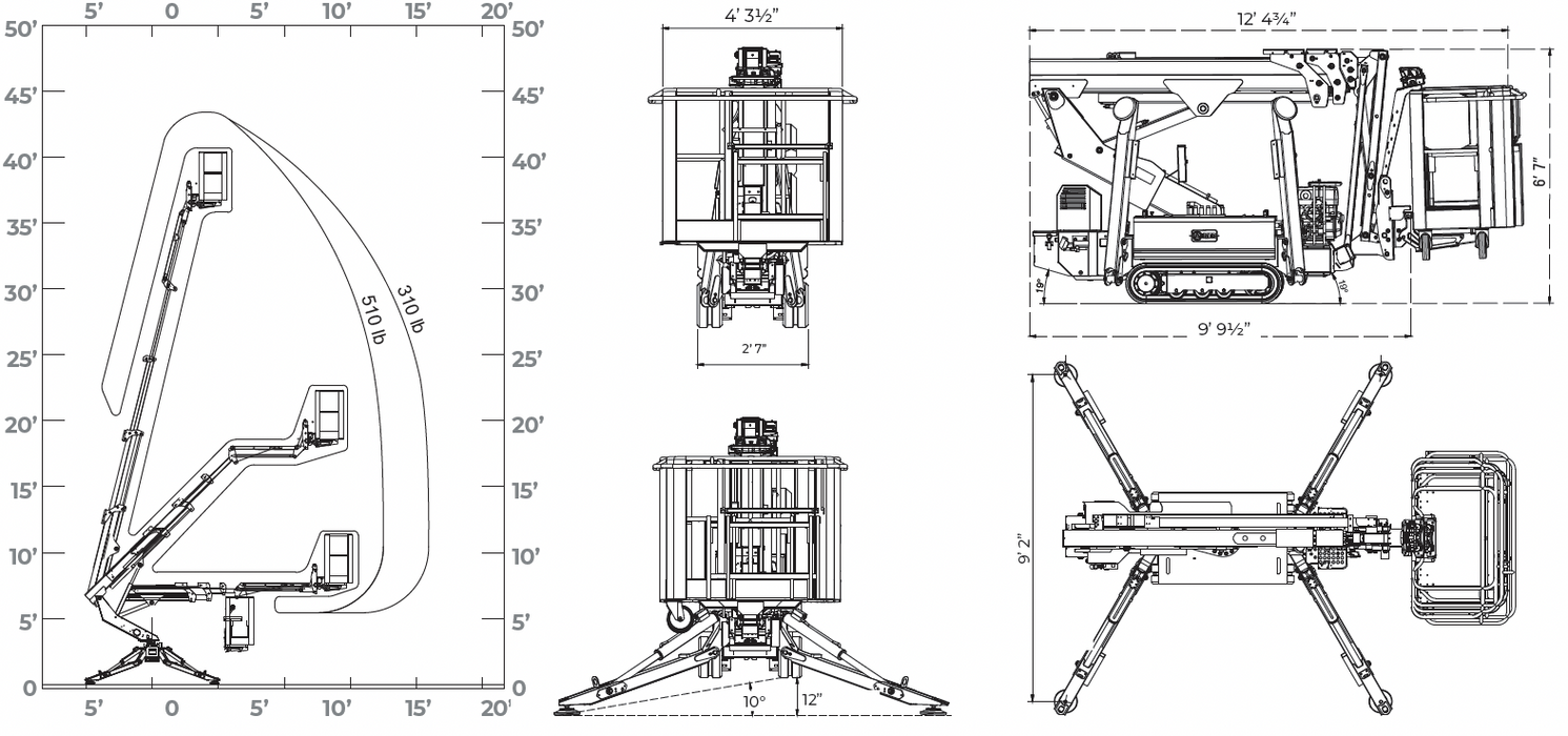 IMER 1128728 IM R 13 | Electric Tracked Spider Lift | 43 ft Working Height