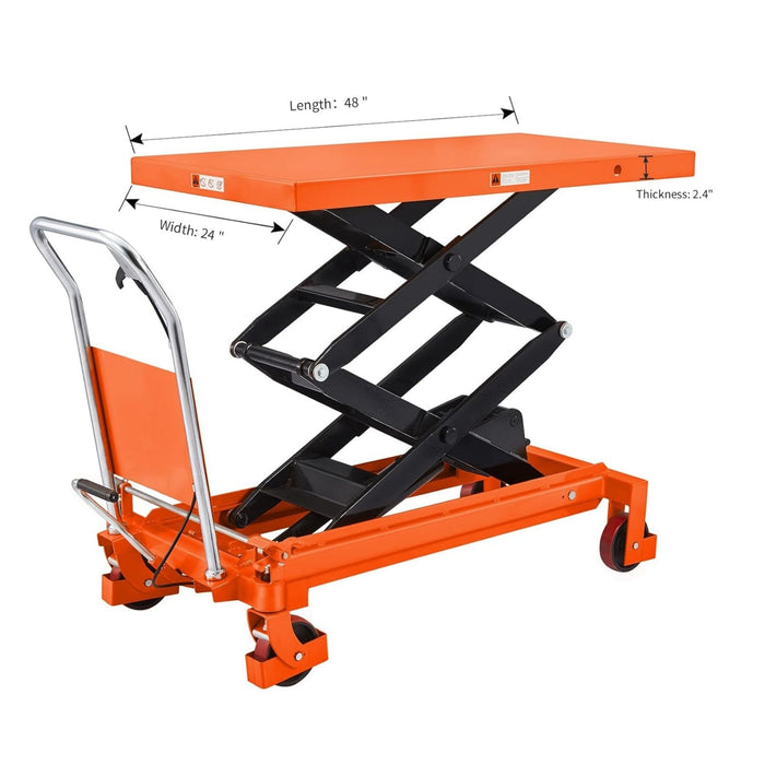 Tory Carrier T-2010 | Scissor Lift Table Cart | 1760 lbs Capacity | 59" Lift Height